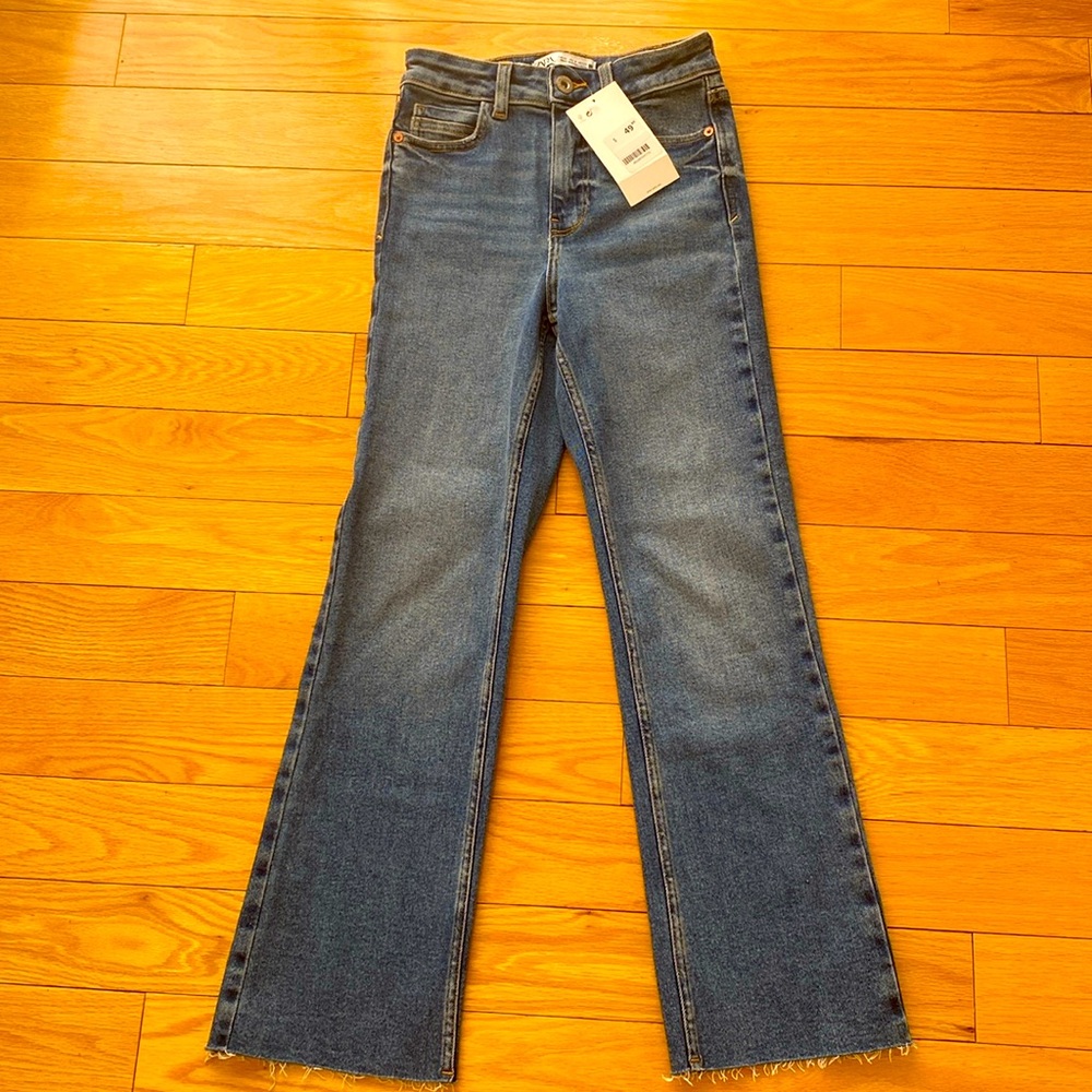 Zara high rise stretch jeans